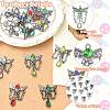 14Pcs 7 Colors Alloy with Resin Rhinestone Pendants FIND-CJ0005-95-3
