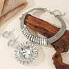 Aluminum & Alloy & Acrylic Sunflower Statement Jewelry Set WG15403-01-2