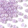 50Pcs UV Plating Opaque Acrylic Beads OACR-YW0003-10D-1