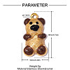 304 Stainless Steel Enamel Pendants STAS-OY014G-21G-02-2