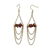 Natural Gemstone Dangle Earrings EJEW-JE07287-3