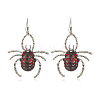 Halloween Spider Alloy Acrylic Dangle Earrings HA3118-5