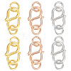 GOMAKERER 6Pcs 3 Colors 925 Sterling Silver S-Hook Clasps FIND-GO0001-44A-1