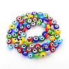 Handmade Evil Eye Lampwork Bead Strands LAMP-J029-10mm-M-2