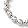 Non-Tarnish 304 Stainless Steel Beads Ball Chain Bracelets for Women BJEW-B092-02A-P-2