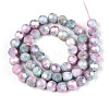 Anti-Tarnish Electroplate Glass Beads Strands EGLA-T021-8mm-15-06-2