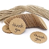 50Pcs Round Paper Thank You Hanging Gift Tags HULI-PW0002-143-1