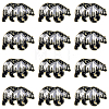 12Pcs Alloy Enamel Brooches JEWB-WR0001-13-1