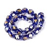 Handmade Gold & Silver Foil Glass Beads FOIL-Q003-01C-2