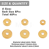 48Pcs 6 Styles Brass Spacer Beads KK-HY0001-41-2