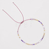 Minimalist Summer Glass Seed Beaded Adjustable Bracelets for Women JD5606-1-1
