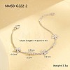 304 Stainless Steel Pave Cubic Zirconia Link Bracelets WG1BC85-03-1