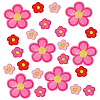 100Pcs 4 Colors Polyester Embroider Thread Iron on/Sew On Patches PATC-AR0001-19-1