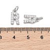 SHEGRACE Brass Micro Pave Clear Cubic Zirconia Pendants XGRQ29664-394P-R-3