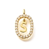 Brass Micro Pave Cubic Zirconia Pendants ZIRC-P123-01G-S01-1