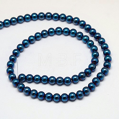 Electroplate Non-magnetic Synthetic Hematite Beads Strands G-J169A-3mm-03-1