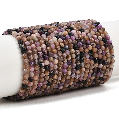 Natural Charoite Beads Strands G-P618-3mm-04-1