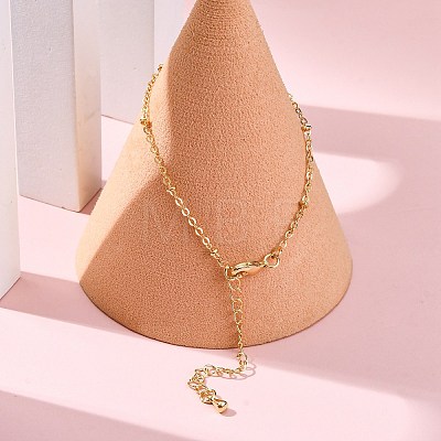 Brass Cable Chain Bracelets for Women BJEW-G735-20G-1