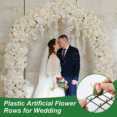 Plastic Artificial Flower Rows for Wedding AJEW-WH0332-75-1