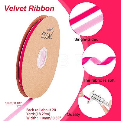 Single Face Velvet Ribbons OCOR-WH0080-14D-02-1