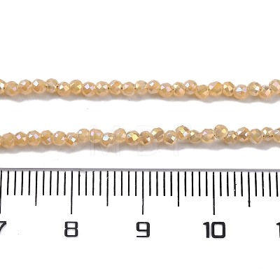 Transparent Electroplate Glass Beads Strands EGLA-H107-01A-AB08-1