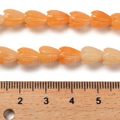 Synthetic Shell Dyed Carved Beads Strands SHEL-K007-08A-03-1