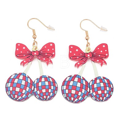 Teachers' Day Acrylic Dangle Earrings EJEW-I325-01G-03-1