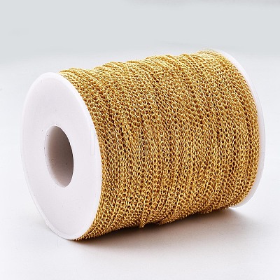 Brass Twisted Chains CHC-Q001-3x2mm-G-1