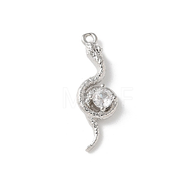 Brass Micro Pave Clear Cubic Zirconia Pendants LS-KK-S505-03P-01-1