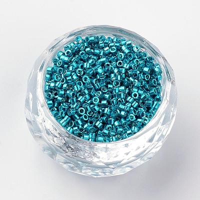 Plated Glass Bugle Beads SEED-R043-07-1
