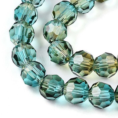 Baking Paint Transparent Glass Beads Strands DGLA-A035-T6mm-A08-1