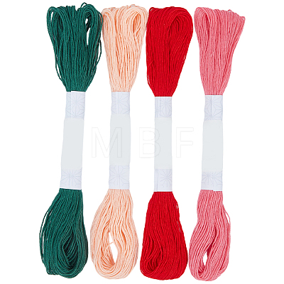 4 Skeins 4 Colors 6-Ply Cotton Embroidery Floss EMBR-WH20001-003B-1