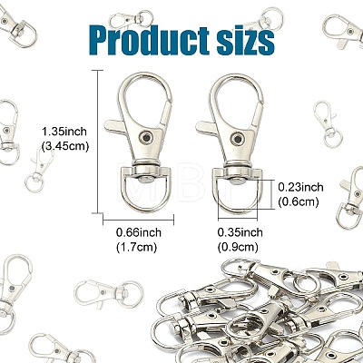 Alloy Swivel Lobster Claw Clasps FIND-YW0004-26B-1