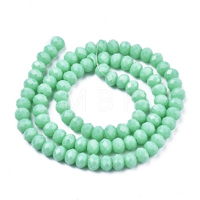 Opaque Solid Color Imitation Jade Glass Beads Strands EGLA-A044-P1mm-D14-1