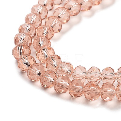 Handmade Imitate Austrian Crystal Faceted Rondelle Glass Beads X-G02YI0N1-1