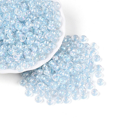 FGB Inside Colours Transparent Glass Seed Beads SEED-T009-01D-1