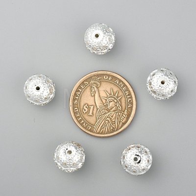 Brass Rhinestone Beads X-RB-A011-12mm-01S-1