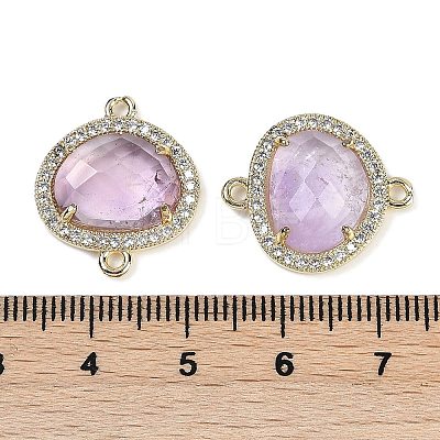 Natural Amethyst Faceted Oval Links G-B126-01G-11-1