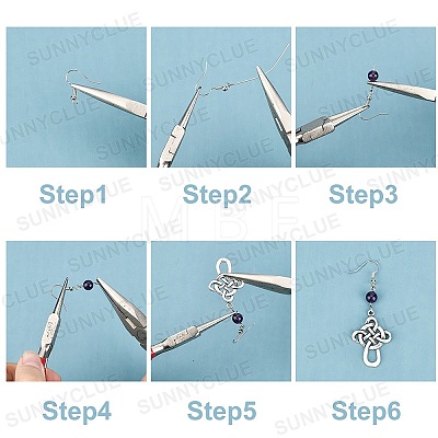 DIY Tibetan Style Dangle Earring Making Kits FIND-SC0001-71-1