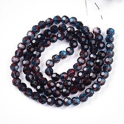 Baking Paint Transparent Glass Beads Strands DGLA-A035-T6mm-A10-1