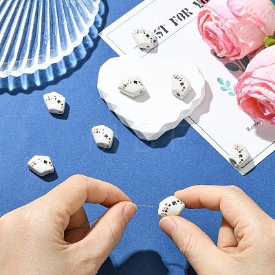 8Pcs Handmade Porcelain Beads PORC-CJ0001-32-1
