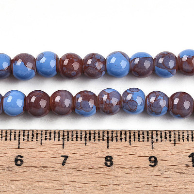 Baking Painted Glass Beads Strands DGLA-N003-6mm-C10-1