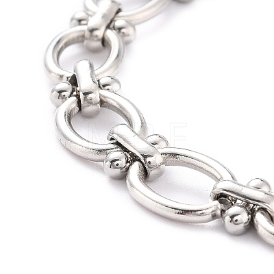 304 Stainless Steel Link Chain Bracelet for Men Women BJEW-Z011-20P-1