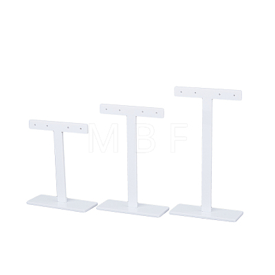 3Pcs 3 Sizes Acrylic T Bar Earring Display Stands EDIS-WH0029-35-1