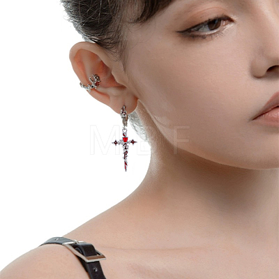 24Pcs 12 Styles Gothic Alloy Rhinestone/Acrylic/Enamel Pendants Sets FIND-SC0023-29-1