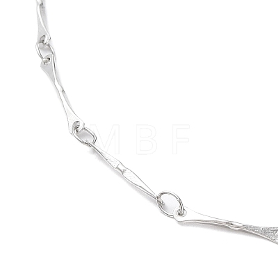 304 Stainless Steel Bar Link Chain Necklaces NJEW-K249-12P-1