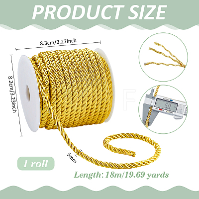 3-Ply Polyester Cord OCOR-WH0033-17G-WH-1