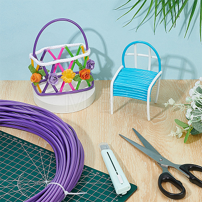 Plastic Rattan Wicker Strips DIY-WH0816-132A-1