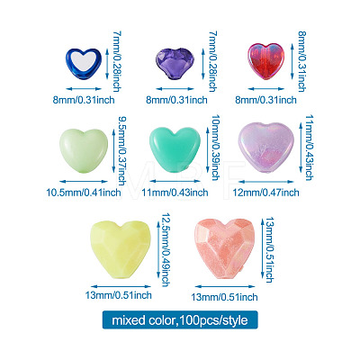 Mixed Style Acrylic Beads MACR-TA0001-10-1