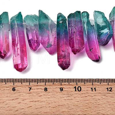 Two Tone Natural Quartz Crystal Beads Strands G-Z131-K01-03-1